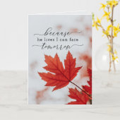 Carte Parce Qu'Il Vit, Je Peux Faire Face À Demain Hymne (Fleur jaune)