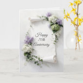 Carte Parchemin 70e anniversaire Lilas et Hydrangeas (Fleur jaune)