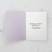 Carte Parchemin de mariage aux lilas et hydrangeas (Intérieur)