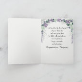 Carte Parchemin de mariage aux lilas et hydrangeas (Intérieur)