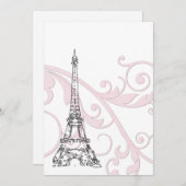 Carte Parchemins et tour Eiffel (Devant / Derrière)