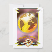 Carte Parcourez le Monde Globe Doré (Dos)