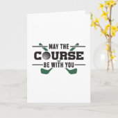 Carte Parcours Soyez Avec Vous Golf Golfer Drôle Cadeau (Fleur jaune)