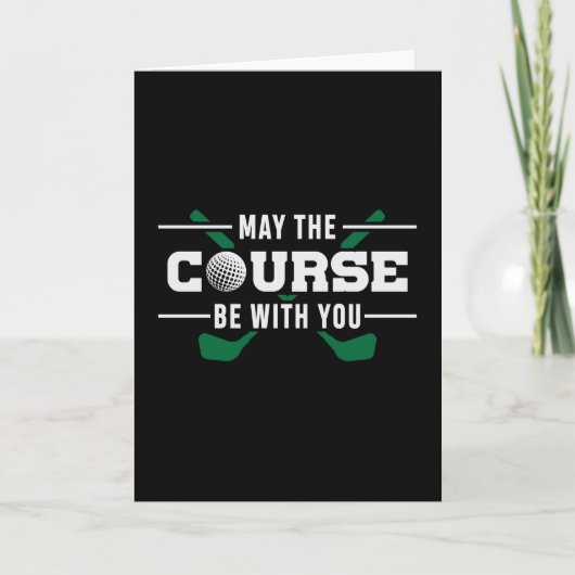 Carte Parcours Soyez Avec Vous Golf Golfing Funny (Devant)