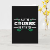 Carte Parcours Soyez Avec Vous Golf Golfing Funny (Fleur jaune)