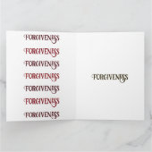 Carte Pardon Croix religieuse rouge noire Pâques (Intérieur)