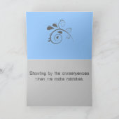 Carte Pardon, je suis désolé, bravoure, conséquences (Intérieur)