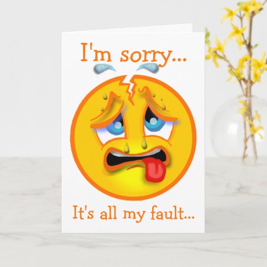 Carte Pardonne-moi (Fleur jaune)