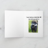 Carte Pardonne-Moi, Drung Comme Un Skunk (Intérieur)