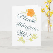 Carte Pardonne-Moi, Fleur Jaune, Blanc (Fleur jaune)