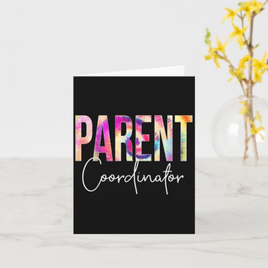Carte Parent Coordinator Tie Dye Back To School Apprecia (Fleur jaune)
