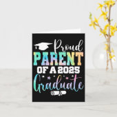 Carte Parent fière d'un élève de terminale 2025 diplômé  (Fleur jaune)