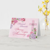 Carte Parents Anniversaire Religieux Mariage Anniversair (Fleur jaune)