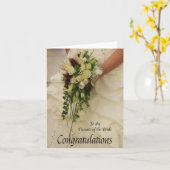 Carte parents de la mariée mariage félicitations (Fleur jaune)