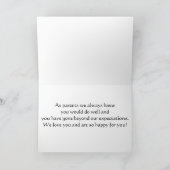 CARTE **PARENTS** DIRE QUE NOUS SOMMES SI FIERS DE "VOUS (Intérieur)