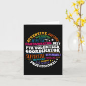 Carte Parents Enseignant Ociation Pta Coordinateur bénév (Fleur jaune)