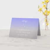 Carte Parents gris de lavande des félicitations de jeune (Fleur jaune)