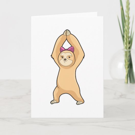 Carte Paresseux au fitness sportif (Devant)