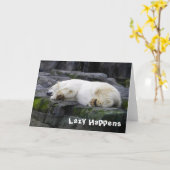 Carte Paresseux se produit l'ours blanc (Fleur jaune)