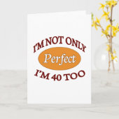 Carte Parfait 40 ans (Fleur jaune)