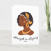 Carte Parfait pour la célébration du Mois de l'histoire  (Dos)