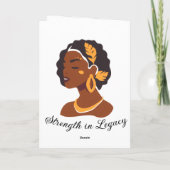 Carte Parfait pour la célébration du Mois de l'histoire  (Dos)