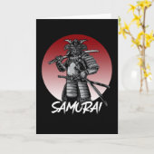 Carte Parfait Samurai rétro honoré - noir et blanc (Fleur jaune)