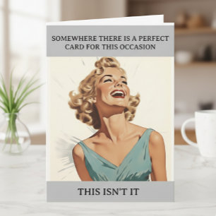 Carte parfaite Funny Humour Retro