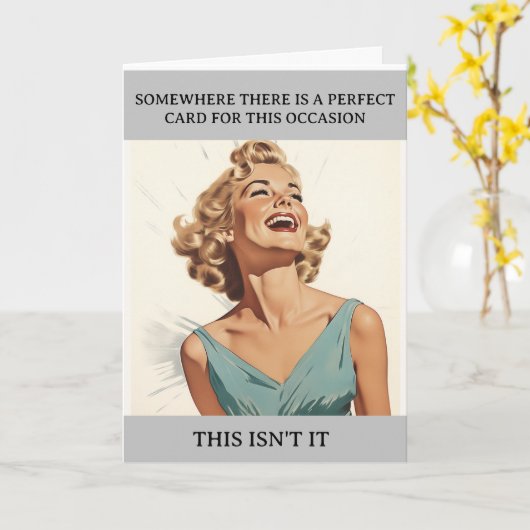 Carte parfaite Funny Humour Retro (Fleur jaune)