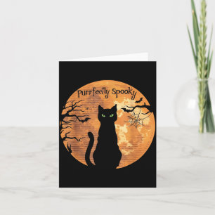 Carte Parfaitement effrayant Halloween amateur de chat n