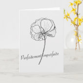 Carte parfaitement imparfait (Fleur jaune)