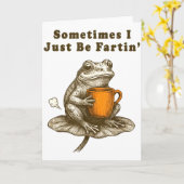 Carte Parfois je fais juste des pets, Mème de grenouille (Fleur jaune)
