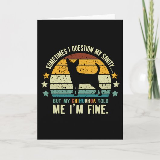 Carte Parfois Je Remets En Question Mon Sanité Mais Mon (Devant)