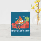 Carte Parfois, je suis juste en train de péter Tee Desig (Fleur jaune)