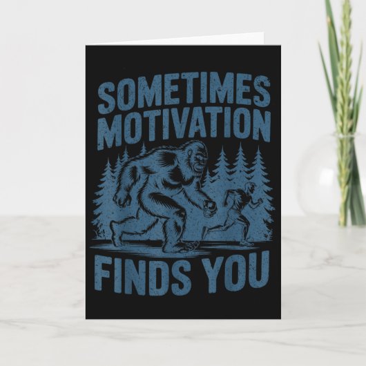 Carte Parfois, la motivation vous trouve Funny Bigfoot R (Devant)