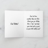 Carte PARFOIS LES CHOSES SONT BLEUES ! Bon rétablissemen (Intérieur)