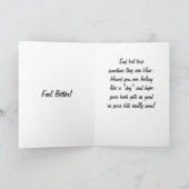 Carte PARFOIS LES CHOSES SONT BLEUES ! Bon rétablissemen (Intérieur)