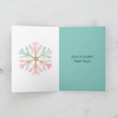 Carte Parfum de Noël rose blanc (Intérieur)