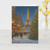 Carte Paris à Noël (Fleur jaune)