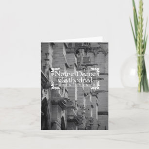 Carte Paris Black and White Travel Notecard Notre-Dame
