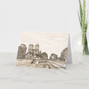 Carte Paris by the Seine Greeting Card