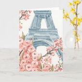 Carte Paris Cerise Blossoms (Fleur jaune)