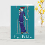 Carte Paris fashion 1920 (Fleur jaune)