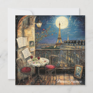 Carte Paris romantique France Illustration de la Tour Ei