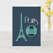 Carte Paris Teal (Fleur jaune)