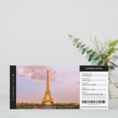 Carte Paris Trip Boarding Pass Vacances (Debout devant)