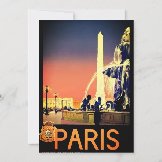 Carte Paris vintage (Devant)