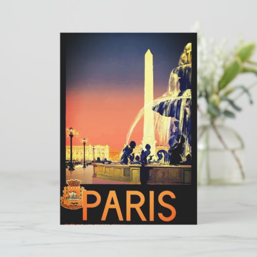 Carte Paris vintage (Debout devant)