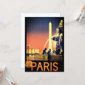 Carte Paris vintage (Devant/Arrière en situation)