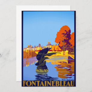 Carte Paris Vintage Fontainebleau